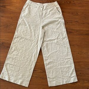 Poetry Hemp and Organic Cotton Striped Wide-Leg Trousers